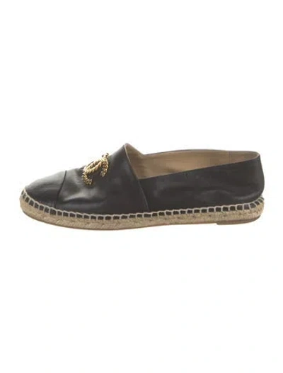 Pre-owned Chanel 2020 Interlocking Cc Logo Espadrilles In Blue