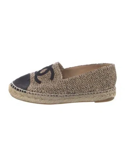 Pre-owned Chanel 2020 Interlocking Cc Logo Espadrilles In Multi