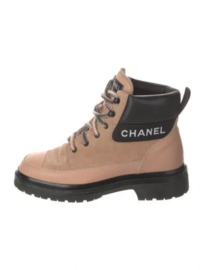 Pre-owned Chanel 2020 Interlocking Cc Logo Hiking Boots In Multi