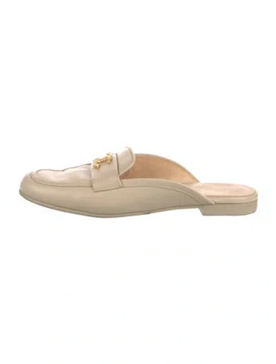 Pre-owned Chanel 2020 Interlocking Cc Logo Mules In Neutral
