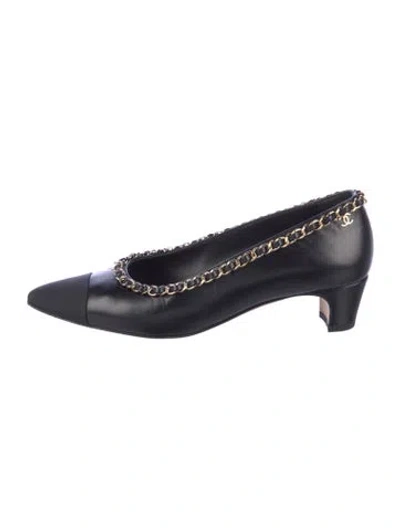 Pre-owned Chanel 2020 Interlocking Cc Logo Pumps In Blue