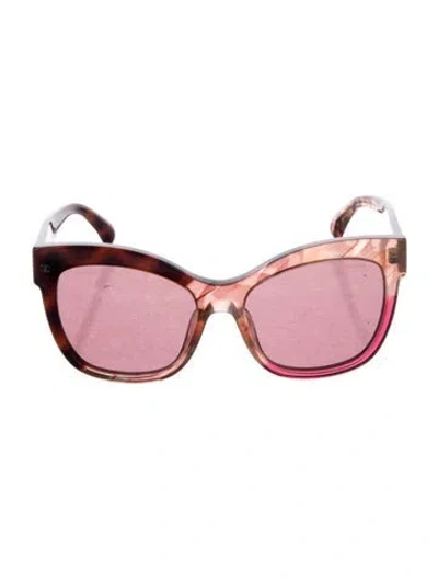 Pre-owned Chanel 2020 Interlocking Cc Logo Sunglasses In Pink