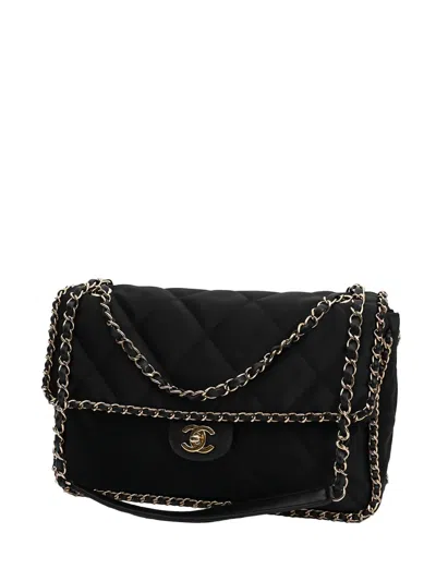 Pre-owned Chanel 2020 Jumbo Shoulder Bag In Black
