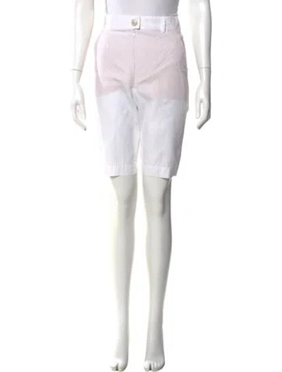Pre-owned Chanel 2020 Knee-length Shorts In White