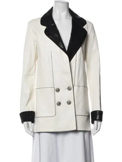 Pre-owned Chanel 2020 Lambskin Coat In Neutrals