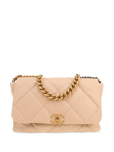 Pre-owned Chanel 2020 Large  19 Tote Bag In Neutrals