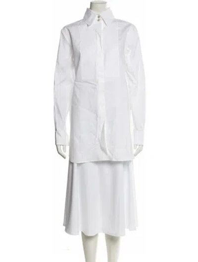 Pre-owned Chanel 2020 Long Sleeve Tunic In White