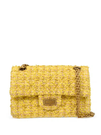 Pre-owned Chanel 2020 Mademoiselle Lock Shoulder Bag In Yellow
