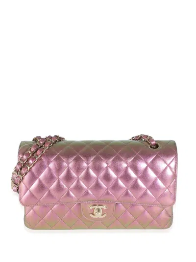 Pre-owned Chanel 2020 Medium Double Flap Shoulder Bag In 紫色