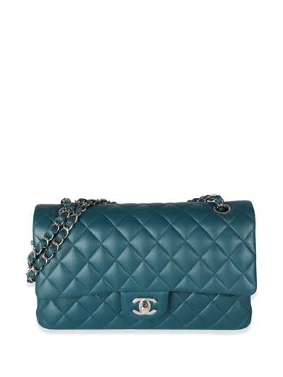 Pre-owned Chanel 2020 Medium Double Flap Shoulder Bag In Blue