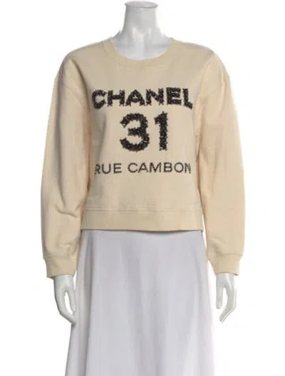 Pre-owned Chanel 2020 Metiers D'art Collection Sweatshirt In Neutral