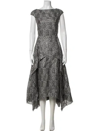 Pre-owned Chanel 2020 Midi Length Dress In Grey/silver
