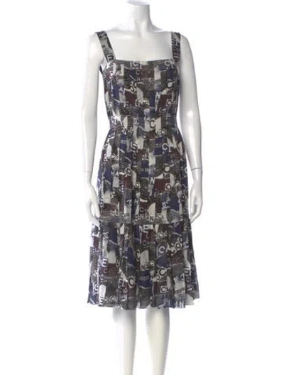 Pre-owned Chanel 2020 Midi Length Dress In Multi