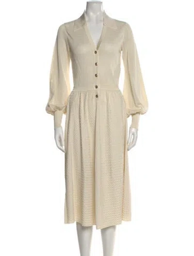 Pre-owned Chanel 2020 Midi Length Dress In Neutral