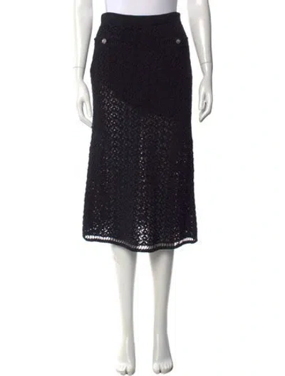 Pre-owned Chanel 2020 Midi Length Skirt In Black