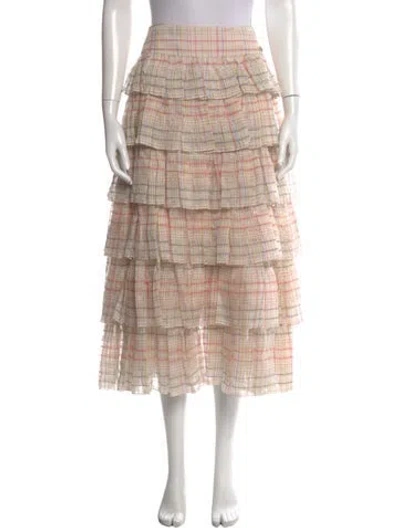 Pre-owned Chanel 2020 Midi Length Skirt W/ Tags In Neutral
