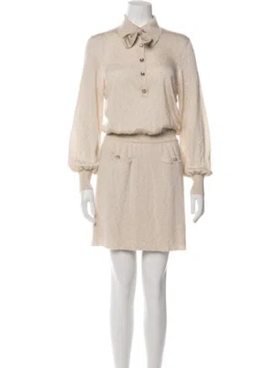 Pre-owned Chanel 2020 Mini Dress In Neutrals