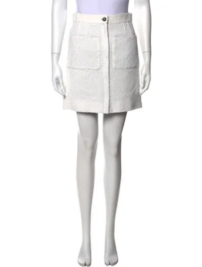 Pre-owned Chanel 2020 Mini Skirt W/ Tags In White