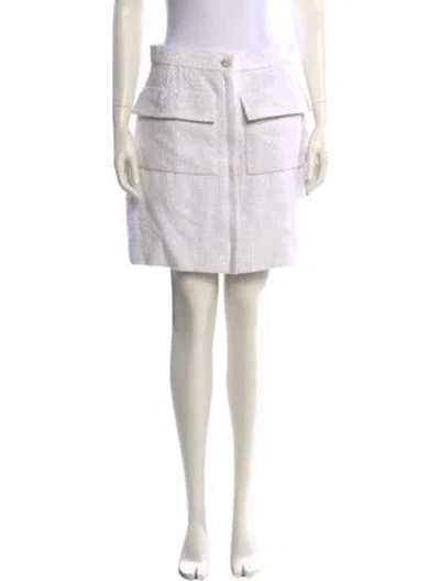 Pre-owned Chanel 2020 Mini Skirt In White