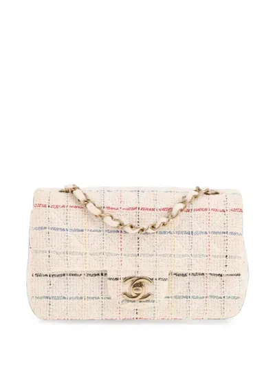 Chanel 2020's Mini Timeless Tweed Shoulder Bag In Neutral