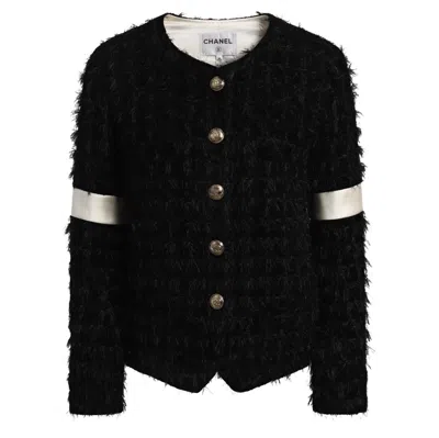 Pre-owned Chanel 2020 New Vittoria Ceretti Style Black Tweed Jacket 36 Fr