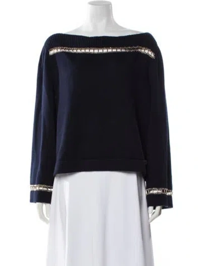 Pre-owned Chanel 2020 Paris-31 Rue Cambon Sweater In Blue