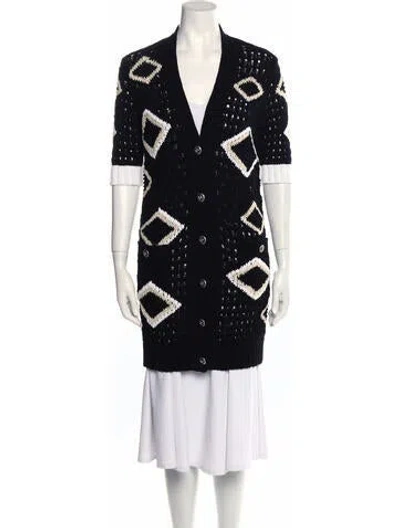Pre-owned Chanel 2020 Printed Sweater In Black