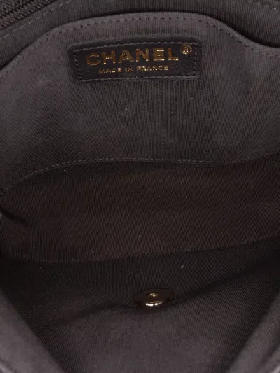 Pre-owned Chanel 2020 Quilted Calfskin Bolero De  Flap Crossbody Bag In Black