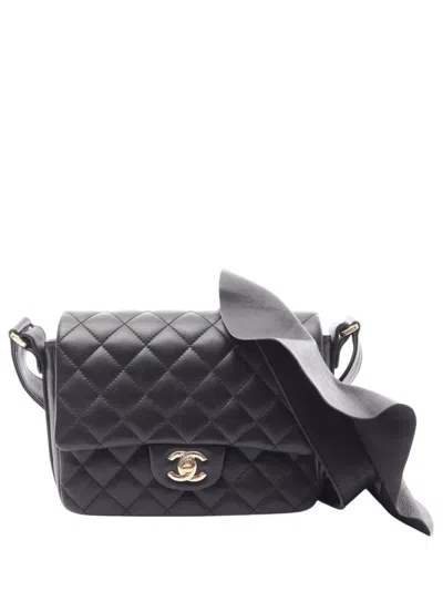 Pre-owned Chanel 2020 Quilted Calfskin Bolero De  Flap Crossbody Bag In Black