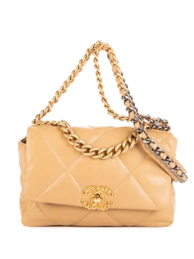 Pre-owned Chanel 2020 Quilted Shoulder Bag In Neutral