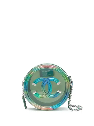 Pre-owned Chanel 2020 Round Mini Bag In Green