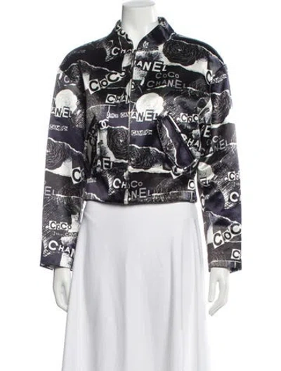 Pre-owned Chanel 2020 Satin Jacket In Blue