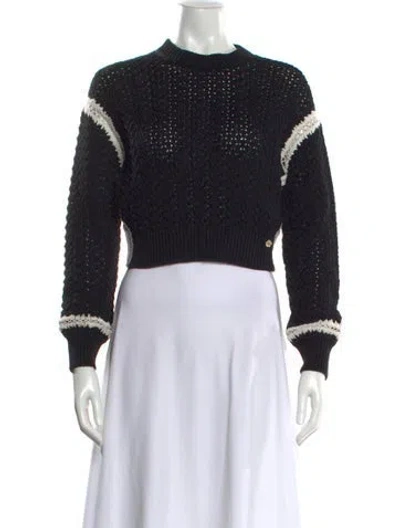 Pre-owned Chanel 2020 Silk Sweater In Black