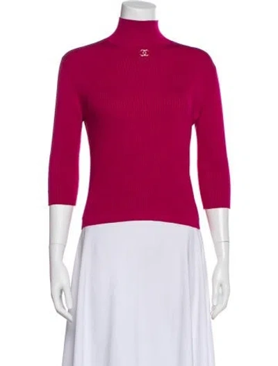 Pre-owned Chanel 2020 Silk Sweater In Pink