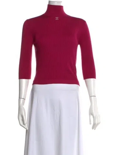 Pre-owned Chanel 2020 Silk Sweater In Purple