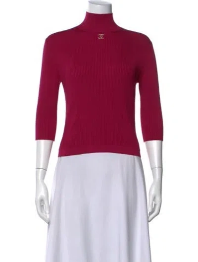 Pre-owned Chanel 2020 Silk Sweater W/ Tags In Purple