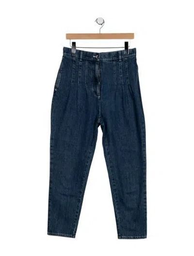 Pre-owned Chanel 2020 Straight Leg Jeans In Blue