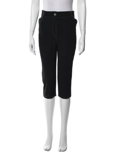 Pre-owned Chanel 2020 Straight Leg Pants In Black