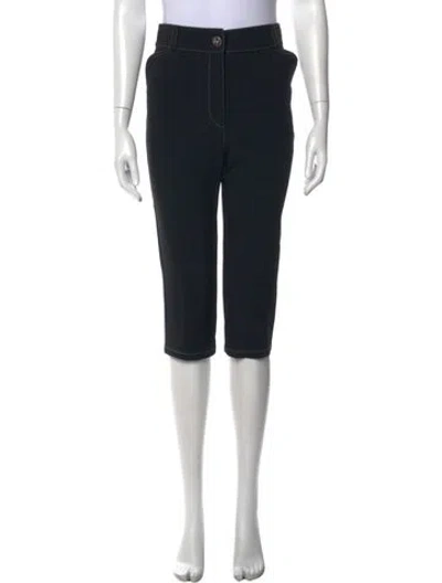 Pre-owned Chanel 2020 Straight Leg Pants In Black