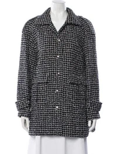 Pre-owned Chanel 2020 Tweed Blazer In Black