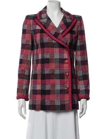 Pre-owned Chanel 2020 Tweed Blazer In Pink