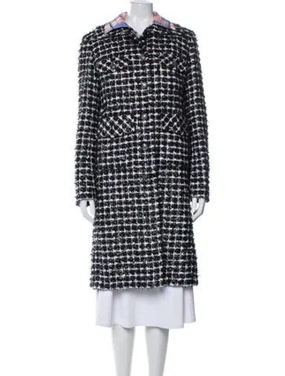 Pre-owned Chanel 2020 Tweed Coat In Black