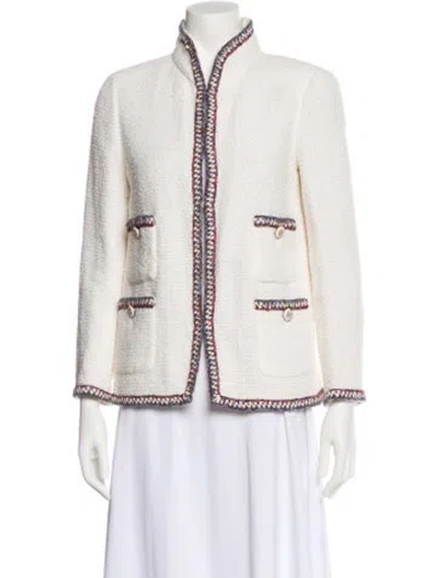Pre-owned Chanel 2020 Tweed Pattern Blazer In Neutral