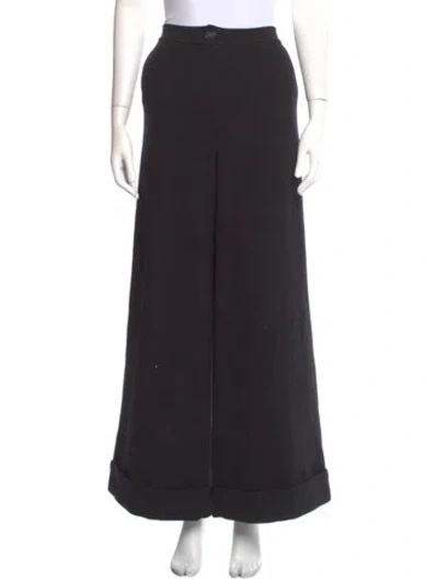 Pre-owned Chanel 2020 Wide Leg Pants In Black