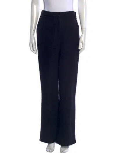 Pre-owned Chanel 2020 Wide Leg Pants In Black