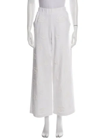 Pre-owned Chanel 2020 Wide Leg Pants In White