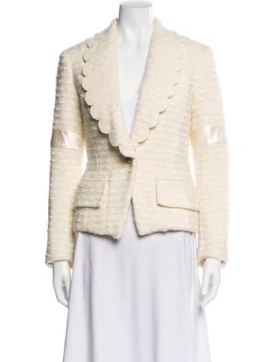 Pre-owned Chanel 2020 Wool Blazer W/ Tags In Neutral