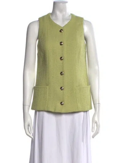 Pre-owned Chanel 2020 Wool Vest In Green