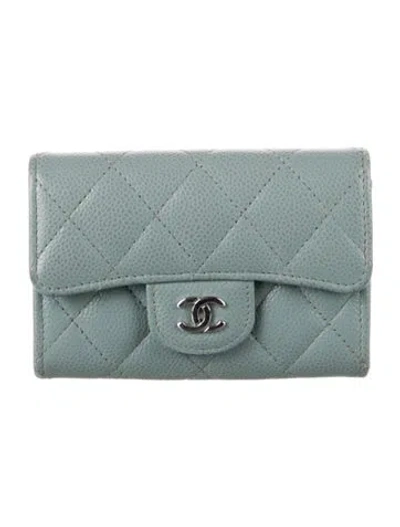 Pre-owned Chanel 2020-2021 Classic Coin Pouch In Silver