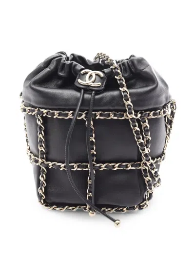 Chanel 2020-2021 Coco Mark Bucket Bag In Black
